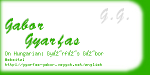 gabor gyarfas business card